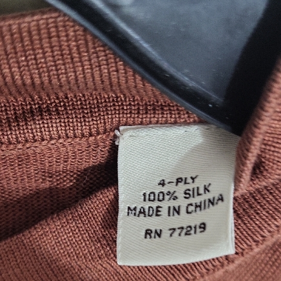 Papermoon Brown 3/4 Sleeve Boxy Tee with Mandarin Collar - Picture 3 of 5